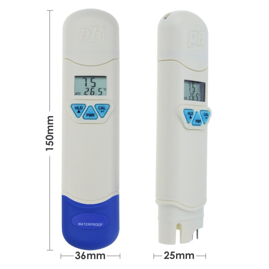 868 - 1 868 - 1 0.0 - 14.0 pH & Temperature Meter ATC Dual Display, Portable Digital Pen - Type Tester, IP67 Waterproof Dustproof, for Hydroponics Aquariums Drinking Water Quality Control Testing - Gain Express