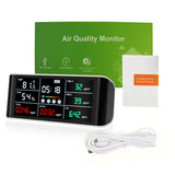 Aqm-388 Portable 9 In 1 Indoor Air Quality Meter Co2 Monitor Formaldehyde Detector Voc Sensor Aqi