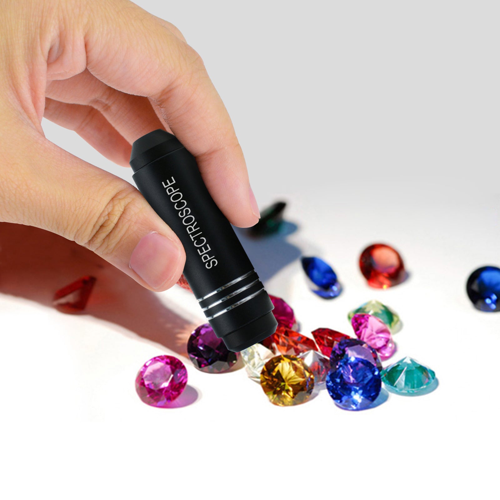 CLMG-7205 Pocket Diffraction Grating Gemological Spectroscope Gem Stone Jeweller Tool with Pouch