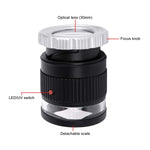 Gem-375 Scale Loupe Magnifier 10X Magnification Led And Uv Illumination Magnifying Glass For Jeweler