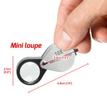 Gem-394 10X Magnification Hasting Jewelry Mini Loupe Optical Glass Triplet Lens Stainless Steel Body