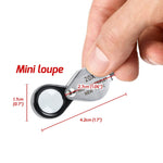 Gem-395 20X Magnification Hasting Jewelry Mini Loupe Optical Glass Triplet Lens Stainless Steel Body