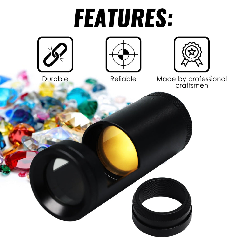 Gem-460 Portable 93Mm Length Led Gemstone Polariscope Dual Lens With 28Mm Diameter Built-In Light