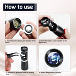 Gem-463 Portable 10X Darkfield Loupe Polariscope Gemology Magnifier Gemstone Tester 20.5Mm Lens