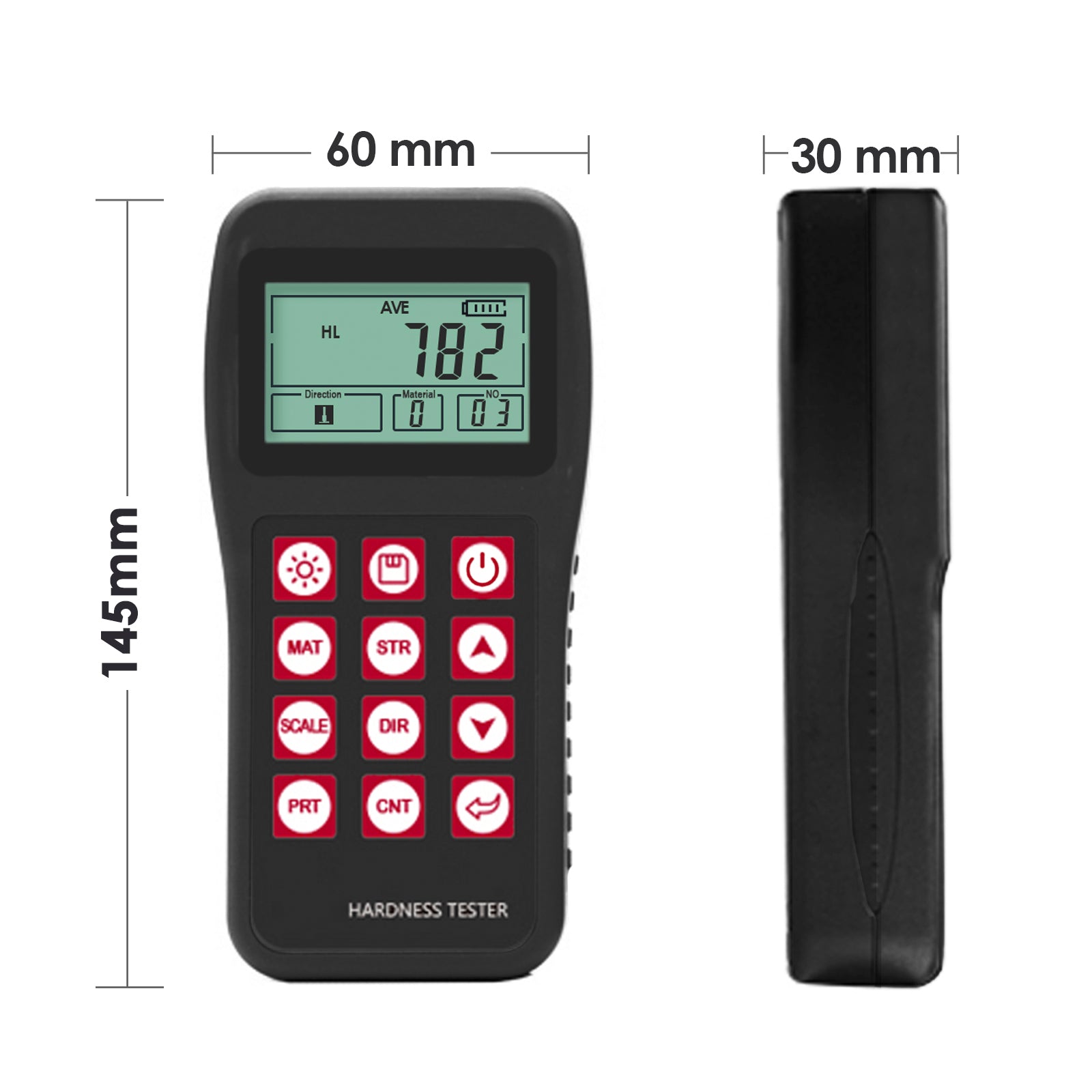 MH180 Mitech MH180 Portable Handheld  Leeb Hardness Tester Meter Gauge 170～960 HLD with 100 Group Data Memory LCD EL background light Support Micro printer