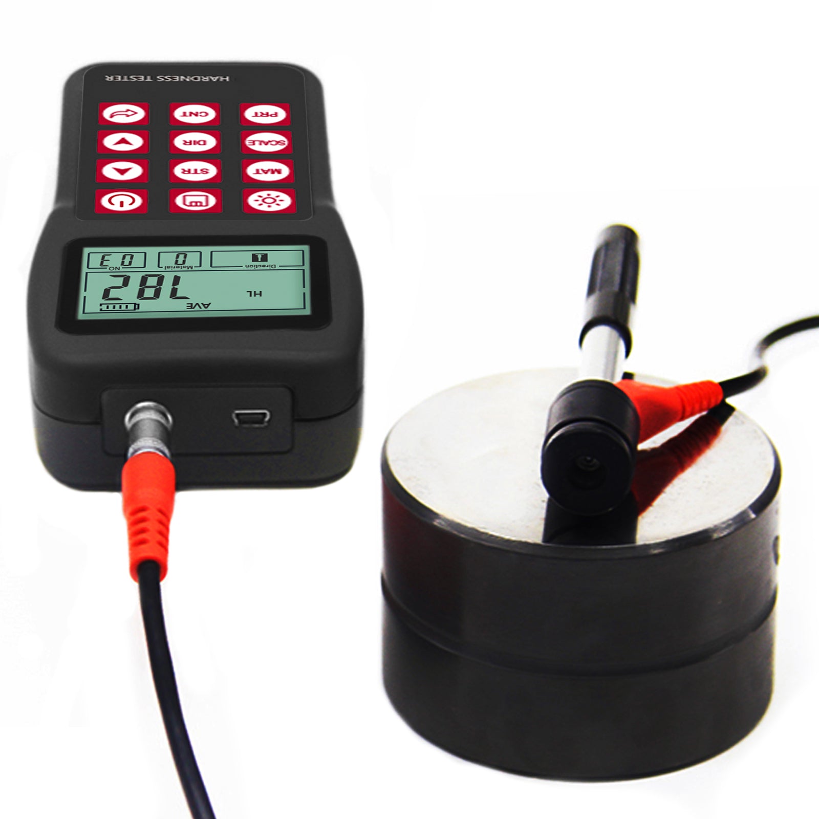 MH180 Mitech MH180 Portable Handheld  Leeb Hardness Tester Meter Gauge 170～960 HLD with 100 Group Data Memory LCD EL background light Support Micro printer