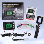 PHM-295 2-in-1 Combo pH & Temperature Meter Fish Tank Monitor Thermometer Replaceable BNC pH Electrode for Aquariums Hydroponics Aquaculture Laboratory