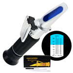REB-32SGATC Beer Brix & Specific Gravity Refractometer with ATC Optic Dual Scale 0~32% Brix 1.000-1.130 SG Wine Wort Making Beer Brewing Fruit Juice Hops Sugar Homebrew Kit