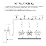 SNS-CO2TUBING Drilled Tubing Grow Room Carbon Dioxide Distribution CO2 Tubing Injection System Compatible CO2 Regulator CO2 Controller for Grow Tent, Greenhouse