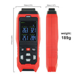 THE-373 K/J Datalogger Thermocouple Thermometer -200~1372°C (-328~2501°F),  4-Channel Display, Real-Time Data Logging, Audible and Visible Alarm, and ADJ Compensation