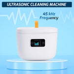 USC-409 Ultrasonic Cleaner 45Khz 255ML Ultrasonic Denture Cleaning Retainer Jewelry Cleaner Machine for Retainer, Denture, Mouth Guard, Aligner