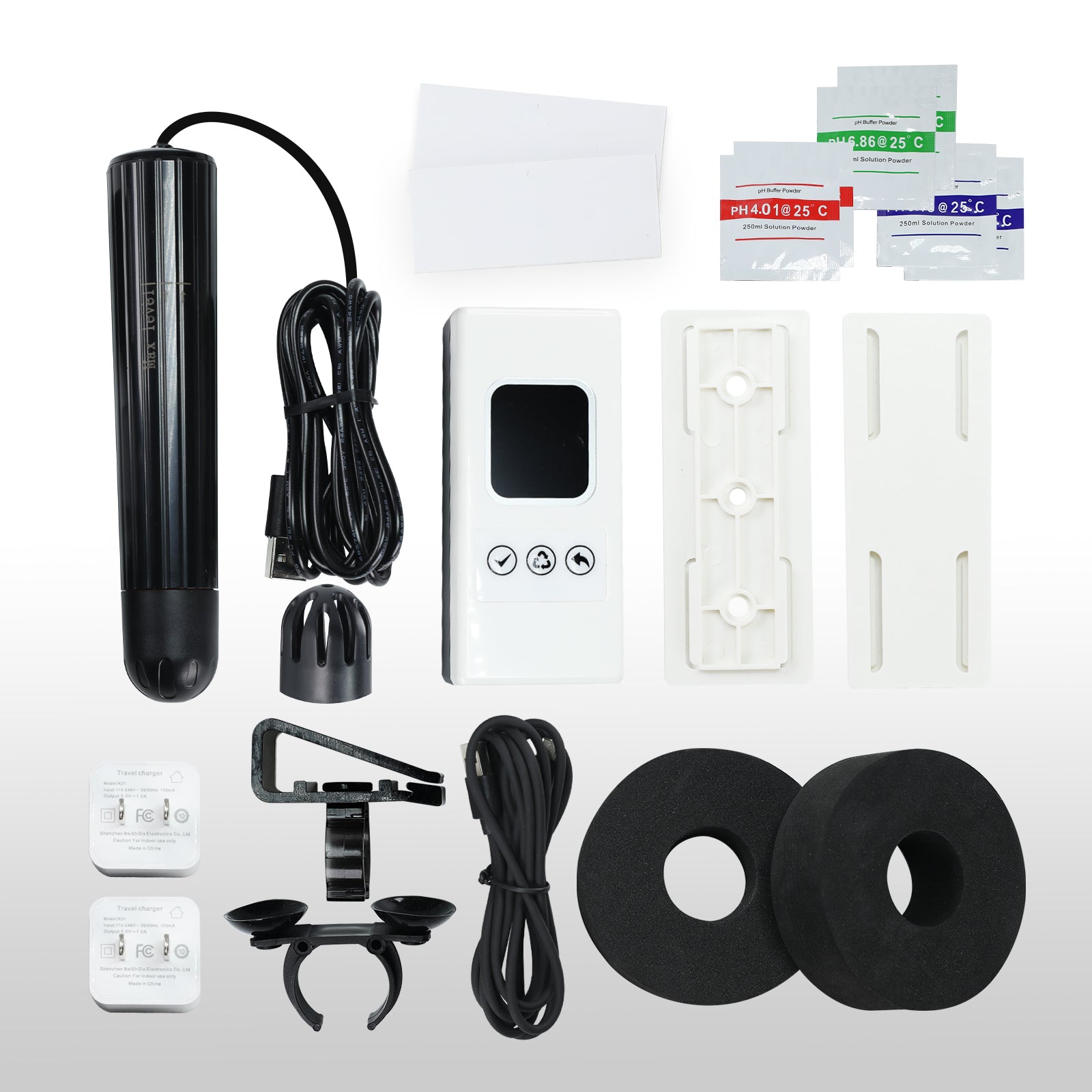 WQM-504 Smart Aquarium Water Quality Monitor – 7-in-1 Real-Time Water Tester for pH, Temperature, TDS, EC, Salinity, Specific Gravity & ORP – WiFi Connected with Mobile Alerts