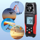 ANE-486 Digital Air Velocity Meter High Precision Anemometer 0.3~30.0m/s km/h ft/m mile/h knots Units with Air