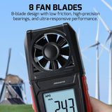 ANE-486 Digital Air Velocity Meter High Precision Anemometer 0.3~30.0m/s km/h ft/m mile/h knots Units with Air