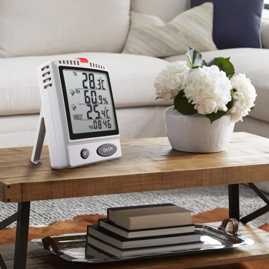 AZ87797 AZ87797 WBGT SD Card Datalogger Temperature Humidity Meter Desktop / Wallmount Logger with 8GB SDHC Card LED Audible Alarm Real time Logging - Gain Express