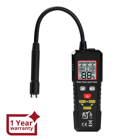 BFT-505 Brake Fluid Tester 0~4% Range Digital Brake Oil Detector for DOT3 DOT4 DOT5.1 Color Backlight & Buzzer Alarm