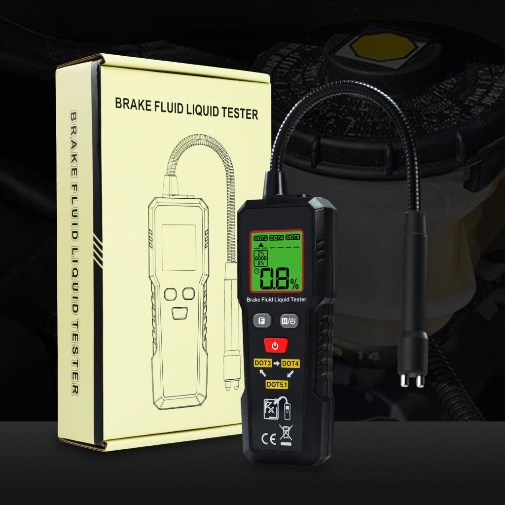 BFT-505 Brake Fluid Tester 0~4% Range Digital Brake Oil Detector for DOT3 DOT4 DOT5.1 Color Backlight & Buzzer Alarm