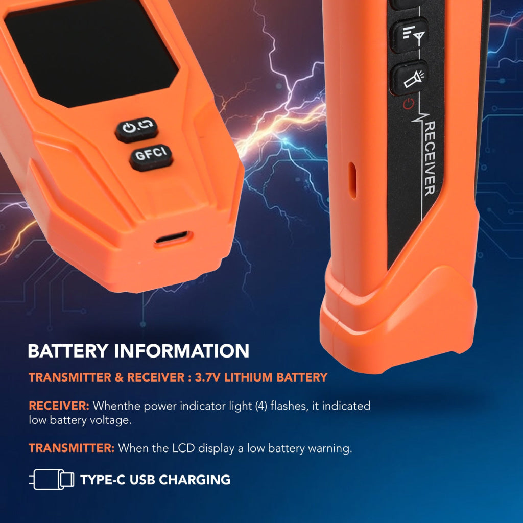 CIR-540 Digital Circuit Breaker Finder with GFCI Tester & NCV Detection Electrical Circuit Tracer High Accuracy Colored