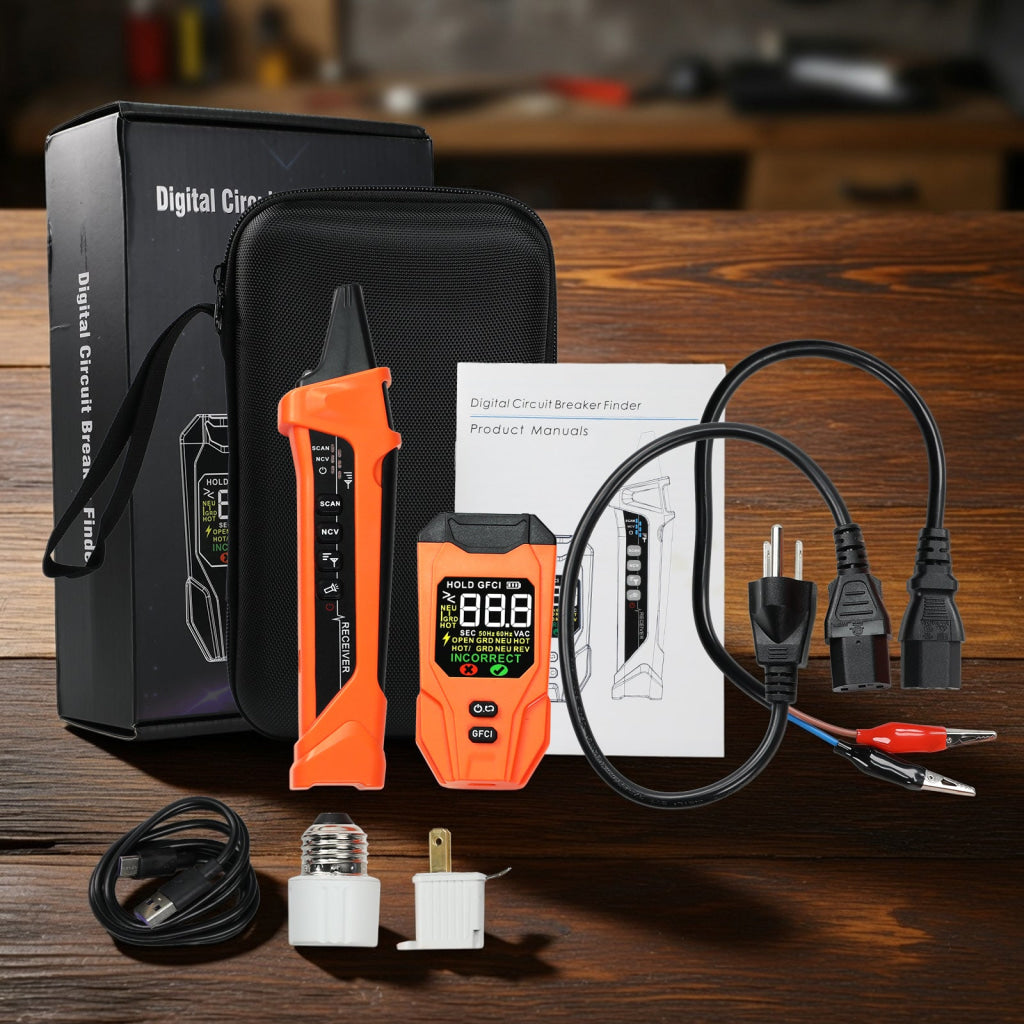 CIR-540 Digital Circuit Breaker Finder with GFCI Tester & NCV Detection Electrical Circuit Tracer High Accuracy Colored