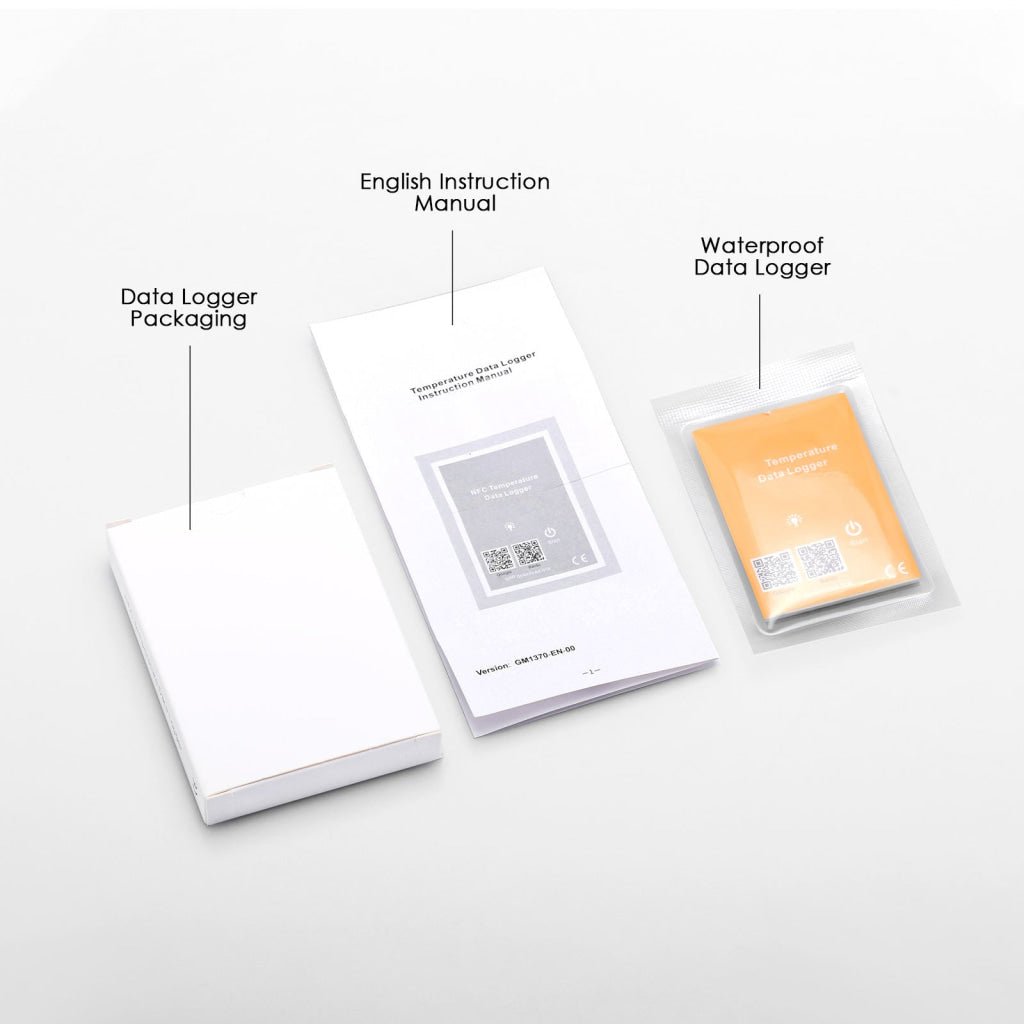 DLG-477 CE Approved IP67 Waterproof 4000 Sets Data NFC Temperature Datalogger Wireless Data Logger Temperature Recorder