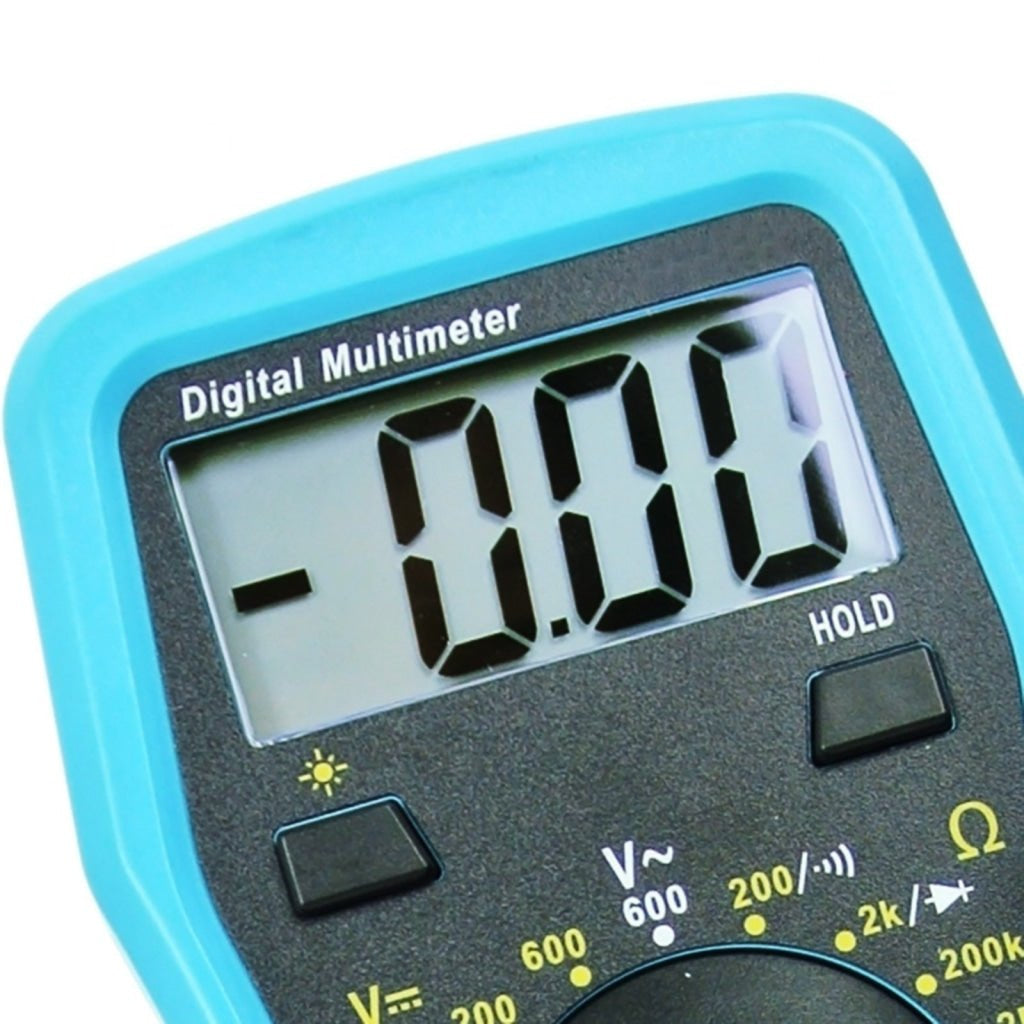 E04-008 Digital Multimeter w/ Test Leads, Overload Protection, DC