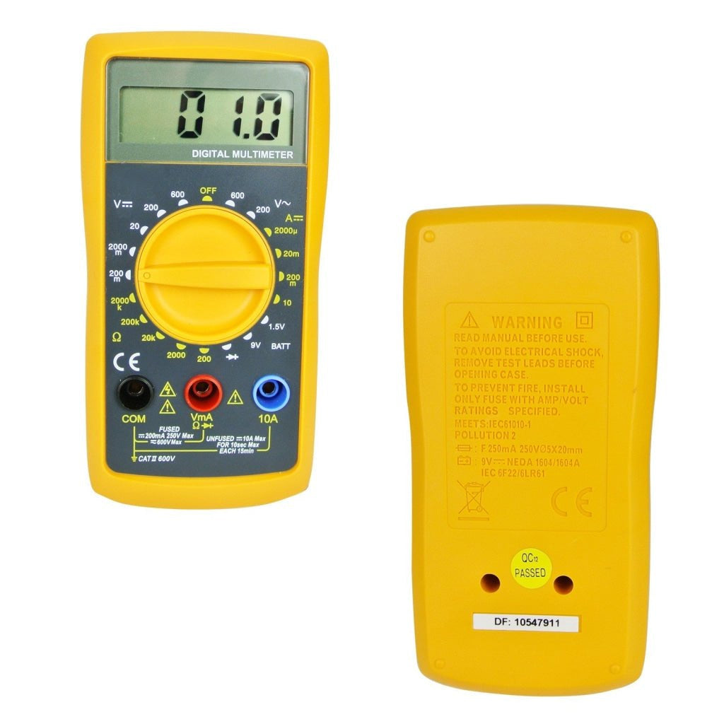E04 - 009 E04 - 009 Digital Multimeter 1999 Counts ACV DCV DC Current Diode Battery Tester Meter LCD Display CE Marking - Gain Express