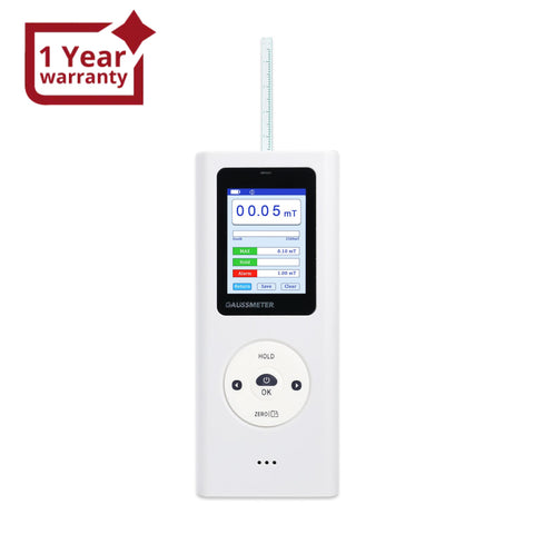 EMF-506 Digital Gauss Meter / Tesla Meter - High Precision Portable Magnetic Field Detector 0~25k Gs (0~2500 mT) Range