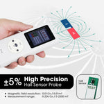 EMF-506 Digital Gauss Meter / Tesla Meter - High Precision Portable Magnetic Field Detector 0~25k Gs (0~2500 mT) Range