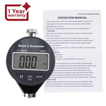 560 - 10C Shore C Digital Hardness Meter Durometer 0~100HC, for Soft Rubber Testing, Foam, Sponges with LCD Display Pocket Size Tester - Gain Express