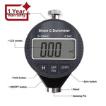 560 - 10C Shore C Digital Hardness Meter Durometer 0~100HC, for Soft Rubber Testing, Foam, Sponges with LCD Display Pocket Size Tester - Gain Express
