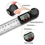 6 - 039R_300MM 6 - 039R_300MM Electronic 2 - in - 1 Digital Protractor Angle Ruler 300mm (12inch) 360° Angle & Length Measurement for Home Improvement, Woodworking, Workshop - Gain Express