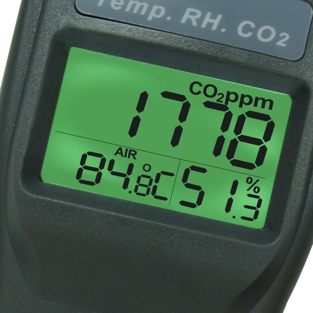 77535 CO2 0 - 9999ppm Temperature DP WB RH Humidity IAQ Air Quality Meter Tester Monitor carbon dioxide detectors analyzer Dew Point Wet Bulb USB datalogger - Gain Express