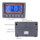 88597 88597 Digital 4 Channels Thermometer NTC Thermistor Probe SD Card Logger with Relay Function Data Logging Big LCD Display - Gain Express
