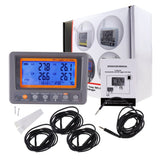 88597 88597 Digital 4 Channels Thermometer NTC Thermistor Probe SD Card Logger with Relay Function Data Logging Big LCD Display - Gain Express