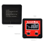 AGF - 260 AGF - 260 Digital Level Box Protractor Angle Finder Bevel Gauge Magnetic Base with Tilt Direction Indicator, 360° (4 x 90°) Inclinometer Cube Meter Measurement Tool for Woodworking Installation - Gain Express