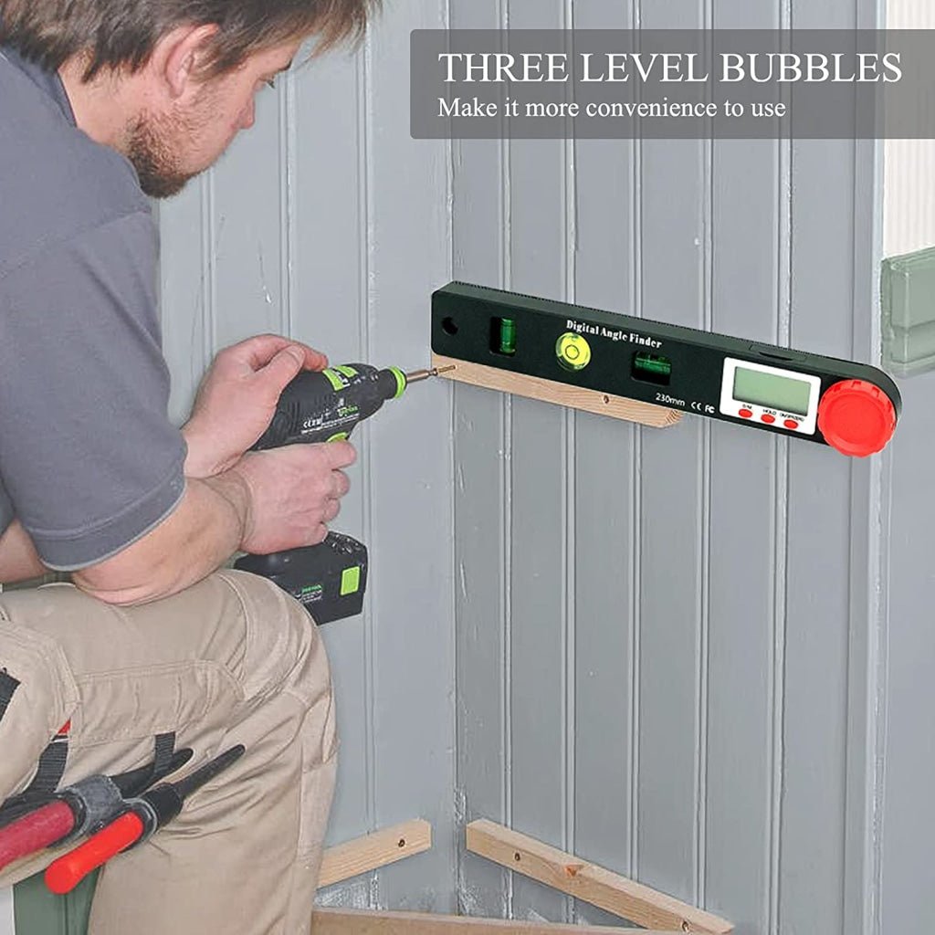 Lionz Miter Saw Protractor - 14-Inch Multifunction Angle Finder With Laser Scales & Compass