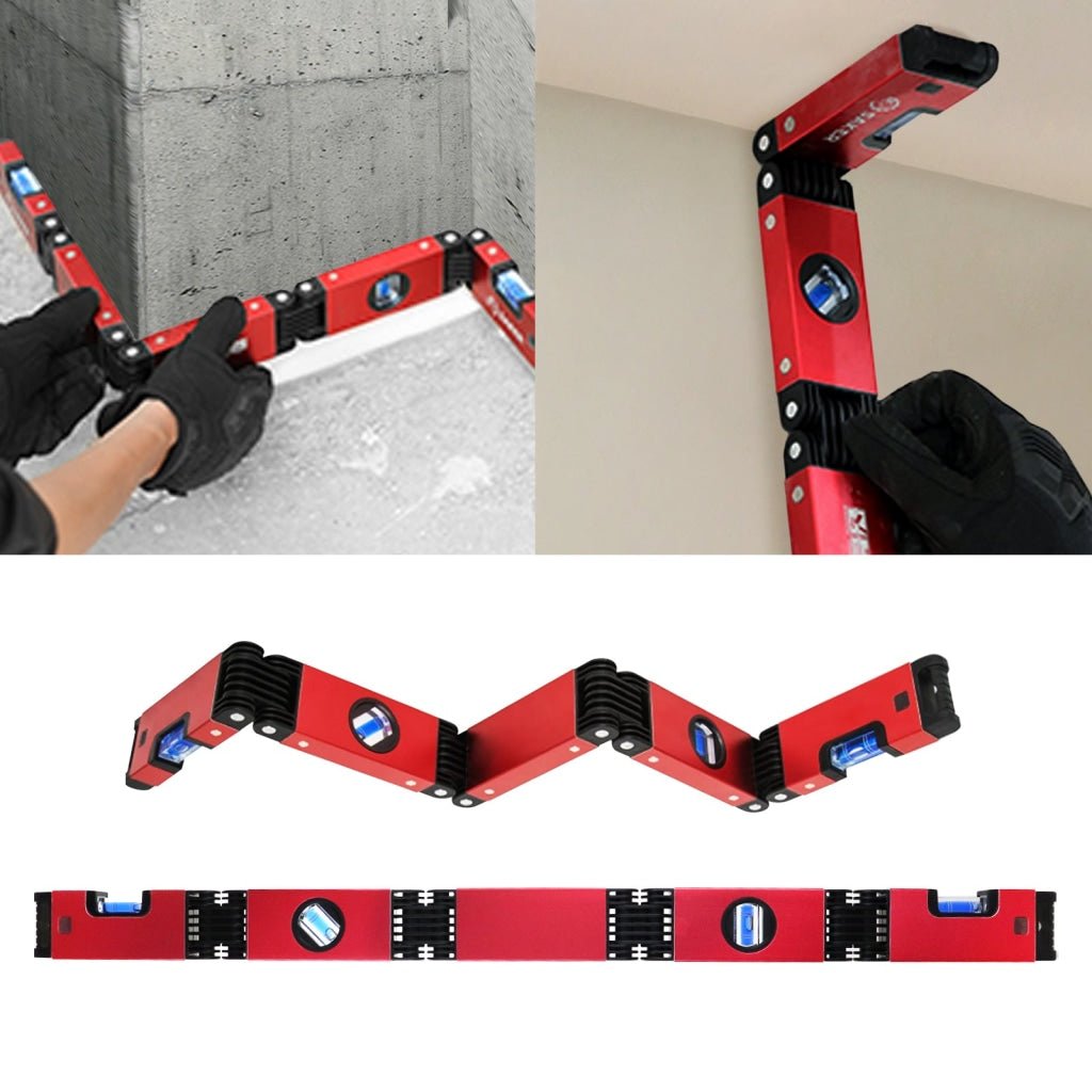 Angular Level Ruler AGF-365 Multi-function Foldable Level Angle Finder with 4 Bubble Levels ...