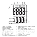 ANE - 271 ANE - 271 Digital Handheld Anemometer Wind Speed Meter Measure Temperature Air Velocity Wind Chill Gauge with Data Recording for Windsurfing Kite flying Sailing Surfing Fishing - Gain Express