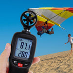 ANE - 271 ANE - 271 Digital Handheld Anemometer Wind Speed Meter Measure Temperature Air Velocity Wind Chill Gauge with Data Recording for Windsurfing Kite flying Sailing Surfing Fishing - Gain Express