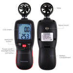 ANE - 271 ANE - 271 Digital Handheld Anemometer Wind Speed Meter Measure Temperature Air Velocity Wind Chill Gauge with Data Recording for Windsurfing Kite flying Sailing Surfing Fishing - Gain Express