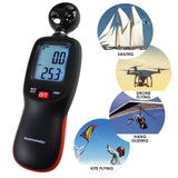 ANE - 271 ANE - 271 Digital Handheld Anemometer Wind Speed Meter Measure Temperature Air Velocity Wind Chill Gauge with Data Recording for Windsurfing Kite flying Sailing Surfing Fishing - Gain Express