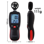 ANE - 271 ANE - 271 Digital Handheld Anemometer Wind Speed Meter Measure Temperature Air Velocity Wind Chill Gauge with Data Recording for Windsurfing Kite flying Sailing Surfing Fishing - Gain Express