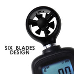 ANE - 271 ANE - 271 Digital Handheld Anemometer Wind Speed Meter Measure Temperature Air Velocity Wind Chill Gauge with Data Recording for Windsurfing Kite flying Sailing Surfing Fishing - Gain Express