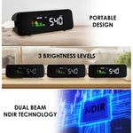 AQM - 385 AQM - 385 Carbon Dioxide CO2 Monitor 0~5000ppm Range Large Colored LED Screen Display IAQ Meter Air Quality Tester NDIR Sensor - Gain Express