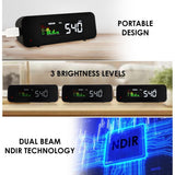 AQM - 385 AQM - 385 Carbon Dioxide CO2 Monitor 0~5000ppm Range Large Colored LED Screen Display IAQ Meter Air Quality Tester NDIR Sensor - Gain Express