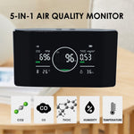 AQM - 421 AQM - 421 Professional 5in1 Indoor Air Quality Monitor CO | CO2 | TVOC Meter, Humidity & Temperature with NDIR Sensor High Precision Monitor for Home, Offices, RV, Grow Tents etc. - Gain Express