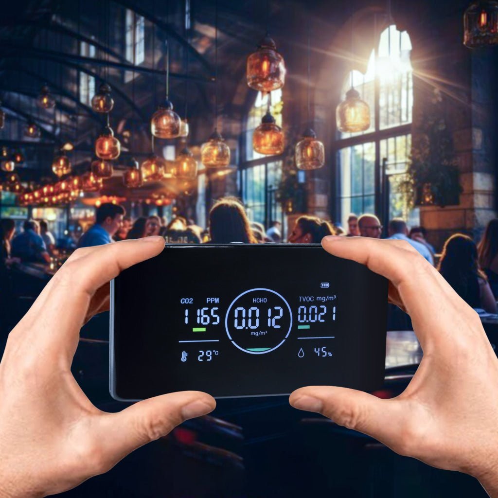 AQM - 422 AQM - 422 IAQ Monitor 5 in 1 Professional HCHO | CO2 | TVOC Meter with Humidity & Temperature Measurement NDIR Sensor Portable Carbon Dioxide Monitor for Home, RV, Grow Tents, Factory etc. - Gain Express