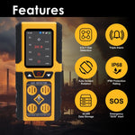 AQM - 434 AQM - 434 Gas Leak Detector 4 - in - 1 H2S|EX|O2|CO Tester Analyzer Instant Alerts Audible, Light, Vibration Alarm Natural Methane Gas Detector IP68 with Data Storage Portable Rechargeable - Gain Express