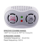 AR - 166_US AR - 166 2 - in - 1 Electronic Ultrasonic Repeller Anti Mouse & Mosquito 50/ 60Hz, Rats Control, Plug - in Non - Toxic Repellent, Pet & Kids Safe - Gain Express