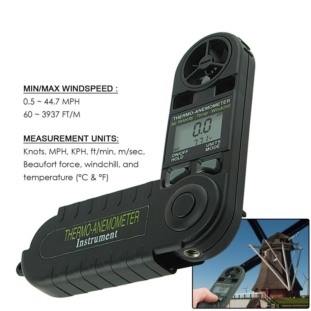 AZ8908 AZ8908 Pocket Thermo Anemometer Temperature Windchill Air Velocity Pocket Meter CE Marking - Gain Express